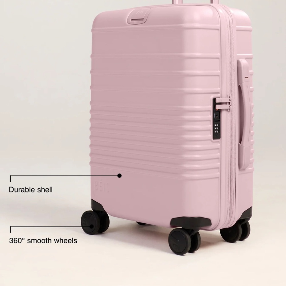 BEIS Pink Travel Bag with 360° Wheels